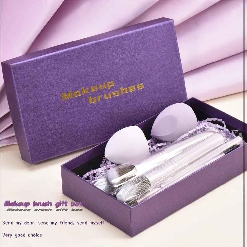 Makeup Brush Set with blending Sponges